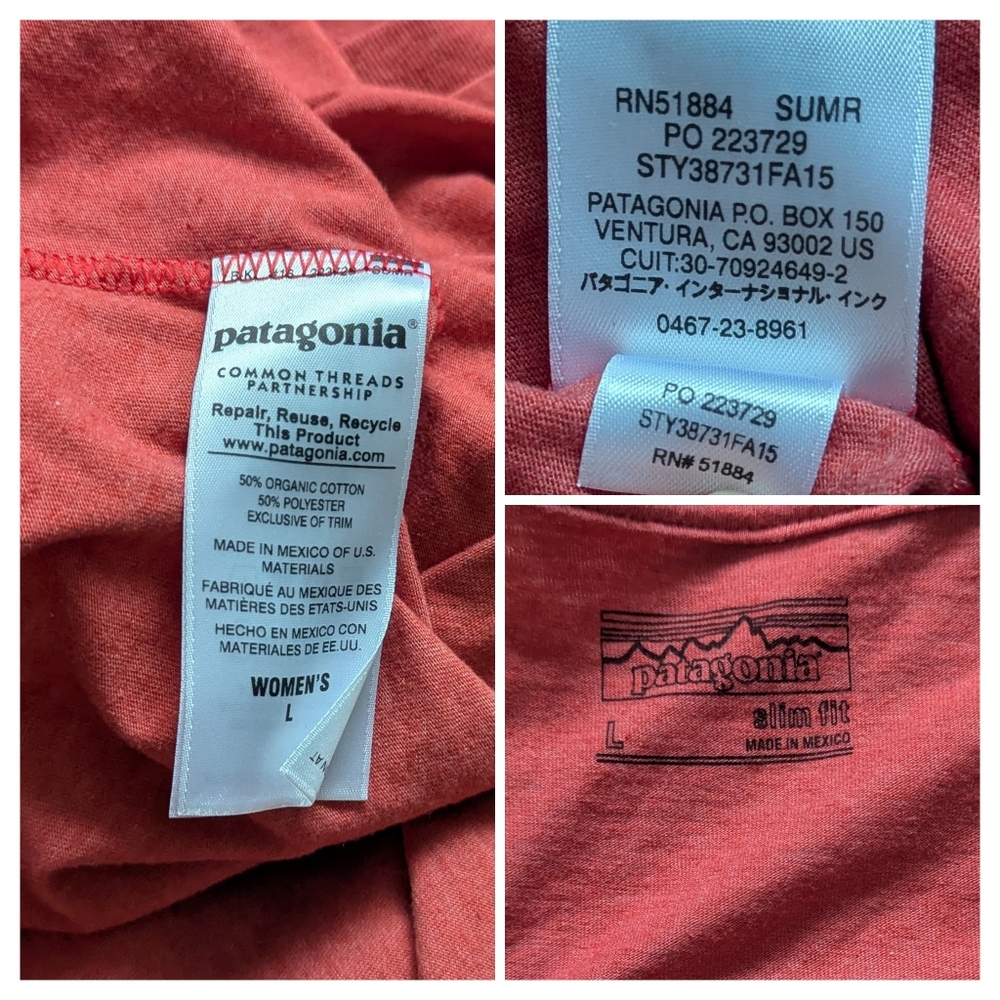 Patagonia V neck T shirt slim fit - Picture 7 of 7